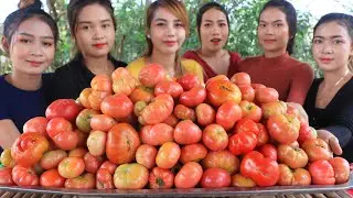 Fresh tomato salad with fish crispy cook recipe - Tomato salad recipe