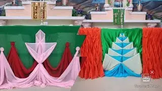 Church alter decorations|saree decoration idea | Jeba craft tamil|Part-1