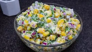 🌽✨ Ensalada Cremosa de Maíz Saludable y Deliciosa | Lista en 5 Minutos