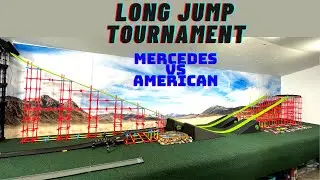 DIECAST CARS RACING | JUMP TOURNAMENT RACE | AMERICAN VS GERMAN CARS