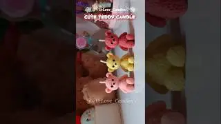 🧸Teddy bear Candle#candle#candlemaking#smallbusiness#candlelover#viralvideo#trending#ytshorts#yt#diy