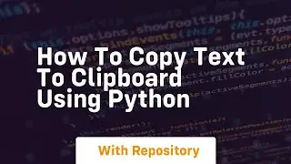 How to copy text to clipboard using python