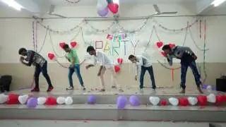 college welcome party funny dance harsh & Group