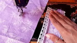 Boutique style sleeves banay ka triqa|how to attach broad lace on sleeves with joint lace &lrm;#stitch