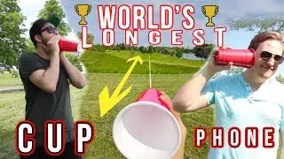 The WORLD's LONGEST TIN CAN PHONE!