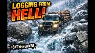 SnowRunner Absolute MADNESS: Logging Nightmare to Saw Mill on Satan&rsquo;s Butthole + Salmon Peak Chaos!