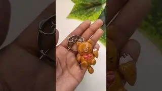 DIY Cute Cllay Cat🐈🧡🌿Keyring #foryou #artandcraft #shorts #cat #viralvideo #diy