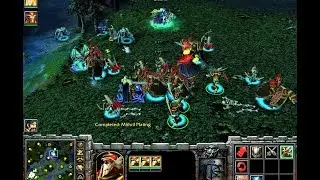 Warcraft 3 Race Gameplay 01 - Blood Elves Vs 2 Undead (Normal) Custom Race