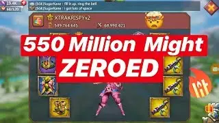 550 Million Might Player ZEROED By SGE - Lords Mobile