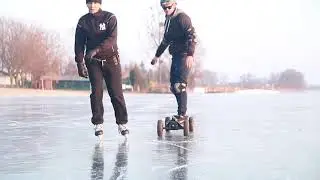 VIXA BOARDS skateboard on ice rink