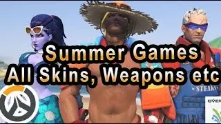 Overwatch Summer Games 2017 All Skins, Weapons, Voice Lines, Emotes, Sprays