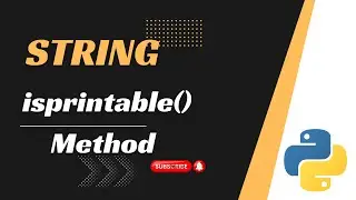 (RK) isprintable() string method in python