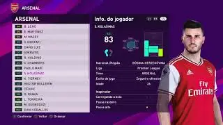 eFootball PES 2020 - Arsenal Players Faces