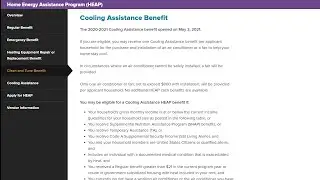 Cooling Assistance Program