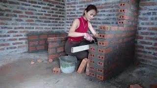 How to build a house - Kitchen building skills - Green forest life, farm life
