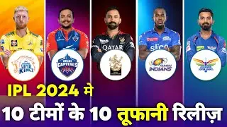 IPL 2024 - Top 10 Released Players | IPL 2024 Released Players | CSK, KKR, DC, RCB Released Players