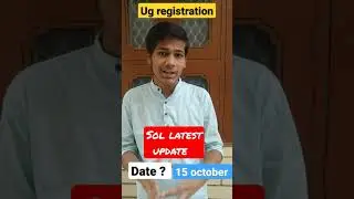 d.u sol admission 2021 latest update #shorts