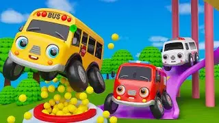 Wheels on the Bus with Balls | Bus Songs | Nursery Rhymes & Kids Songs - Baby Car Songs TV