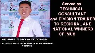 INHS Main Secondary Public School Teacher, Dennis M. Vidar