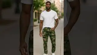 Olive-Camo slim-fit Stretchable Jeans!!