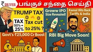 Trump Tax Cut 🔥 | Groww IPO Size | Kamal Haasan on Tariffs | Govt ₹25,000 Cr Boost | RBI Update |