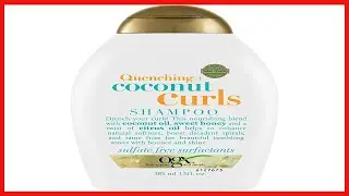 OGX Quenching + Coconut Curls Curl-Defining Shampoo, Hydrating & Nourishing Curly Hair Shampoo