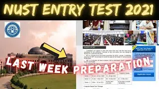 NUST NET Entry Test Preparation | LAST WEEK Preparation | Study Tips Engineering Students