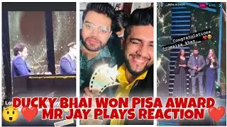 Ducky Bhai Won Pisa Award 😲❤️ | MrJayPlays Reaction ❤️ | #duckybhai #mrjayplays #pisaaward