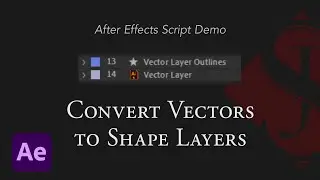 Vectors to Shape Layers After Effects Script