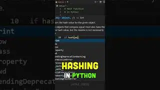 Hashing In Python! 