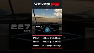 Hennessey Venom F5 1/2 Mile World Production Acceleration Record!❤️
