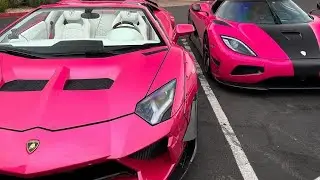 Stratman&rsquo;s  Pink Lamborghini￼ On White Chocolate Wheels