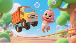 Baby Truck Jumps on the Bubble Line | Fun Nursery Rhymes & Kids Songs