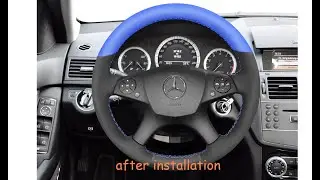 MEWANT---for Mercedes Benz W204 C-Class C280 C230 C180 Car Steering Wheel Cover Installations