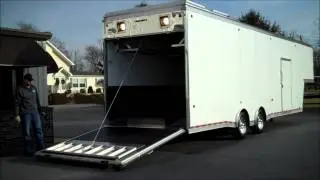 38' United Unlimited Stage III Super Hauler Gooseneck Dirt Late Model Race Car Trailer
