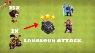 Lavaloon attack strategy easily triple star in (clash of clans) #coc #clashofclans
