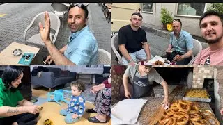 Eniştem devrek simidi çay günü yaptı,Nermin ablamlara gittik#keşfet#family#aile#viral#köy#video#fyp