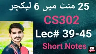 CS302 lecture 39,40,41,42,43,44,45|Cs302 final term preparation| short notes for final term by Amir