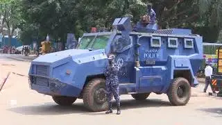 Business normal Down Town Kampala,  security beefed up.