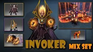 Dota 2 Invoker Most Expensive Mix Set Dark Artistry-Heaven-Piercing Pauldrons-Magus Accord