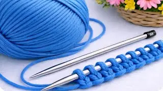 Wow! Just 1 row. Very easy knitting pattern. Scarf, cardigan, sweater patterns. 