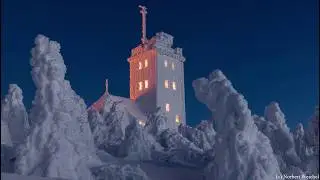 Wintertraum auf dem tief verschneiten Fichtelberg im Erzgebirge Januar 2019.