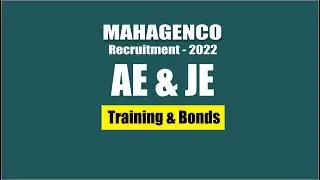 MAHAGENCO - 2022 | AE & JE | Training & Bonds |
