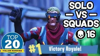 SOLO VS SQUADS! 16 Kills by a TOP 20 WINS PRO PLAYER [ #Victory Royale ]