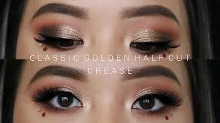 Classic Golden Half Cut Crease &bull; feat. Touch in SOL Liquid Foil + Glitter!