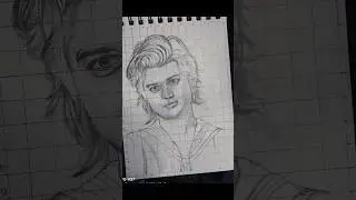 Steve harrington drawing . stranger things drawing #art  #shorts  #steveharrington
