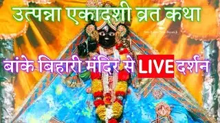 उत्पन्ना एकादशी व्रत कथा बांके बिहारी जी के #live दर्शन #bankebihari #ekadashi #darshan #garvgrah