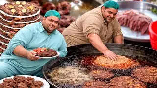 The Big Man Who Feeds a Nation &ndash; Chapli Kebab Legend! 🍽🇦🇫