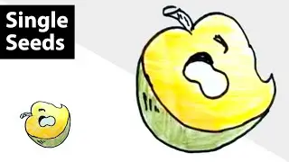 Single Seed - Mango fruit, How to draw? Drawing tutorials for kids
