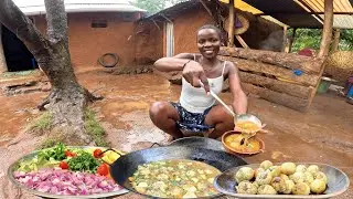 New Years Fresh Vegetables Egg curry 🍛 Soup for Cold Days |African village life